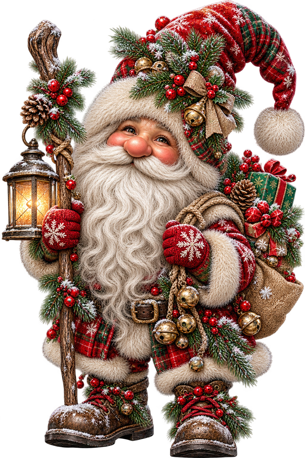 Rustic Santa Claus UV DTF Transfer