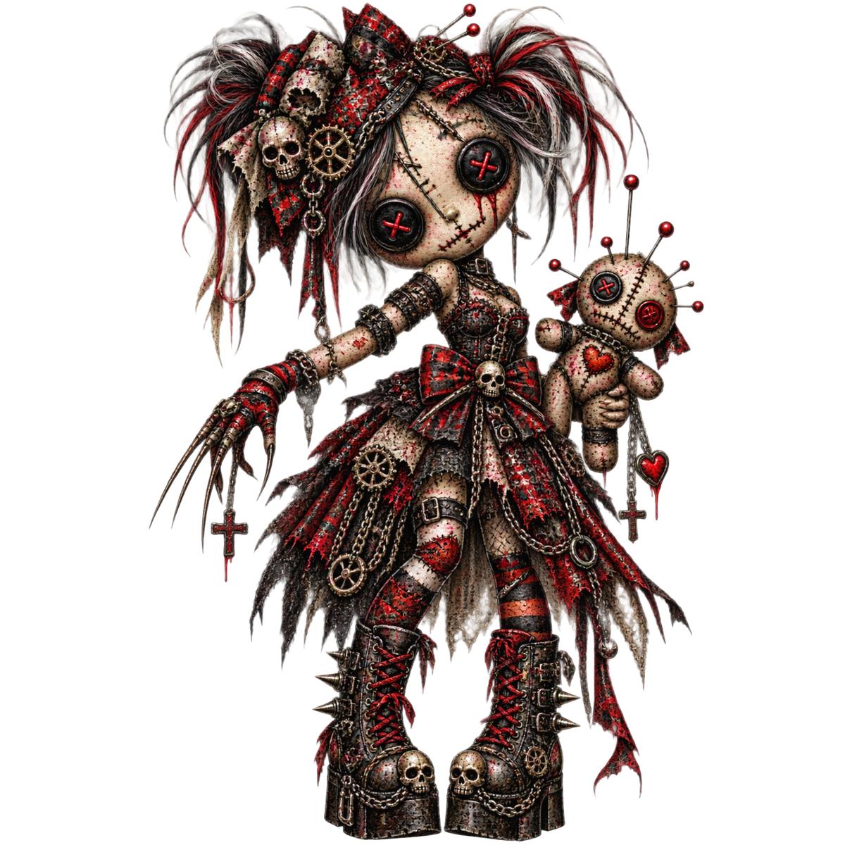 Gothic Stitched Doll 4x4