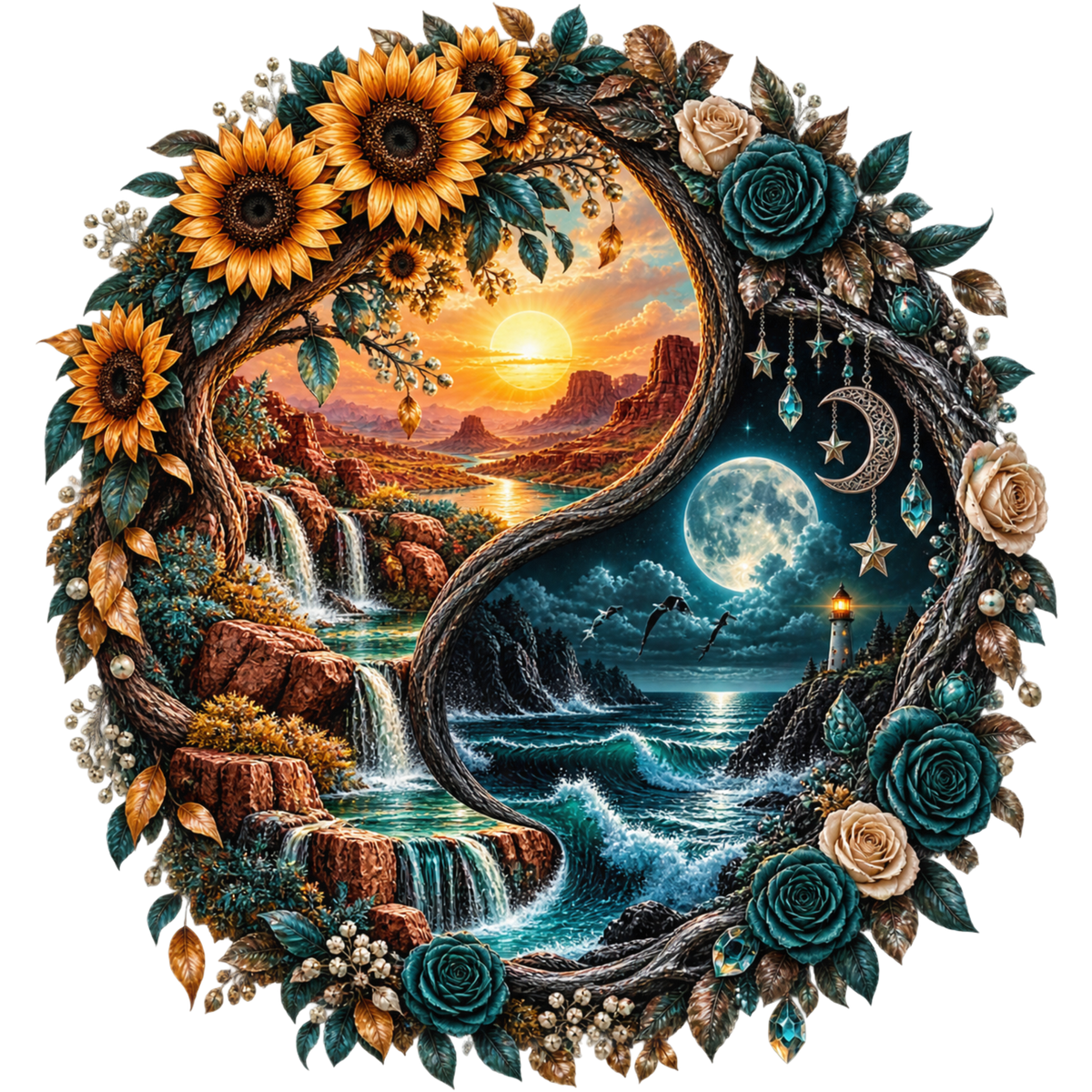 Sunflower Day & Night Landscape 4x4