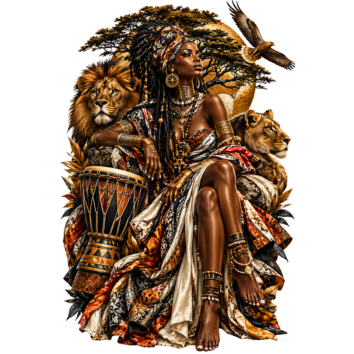 African Queen with Lions 4x4