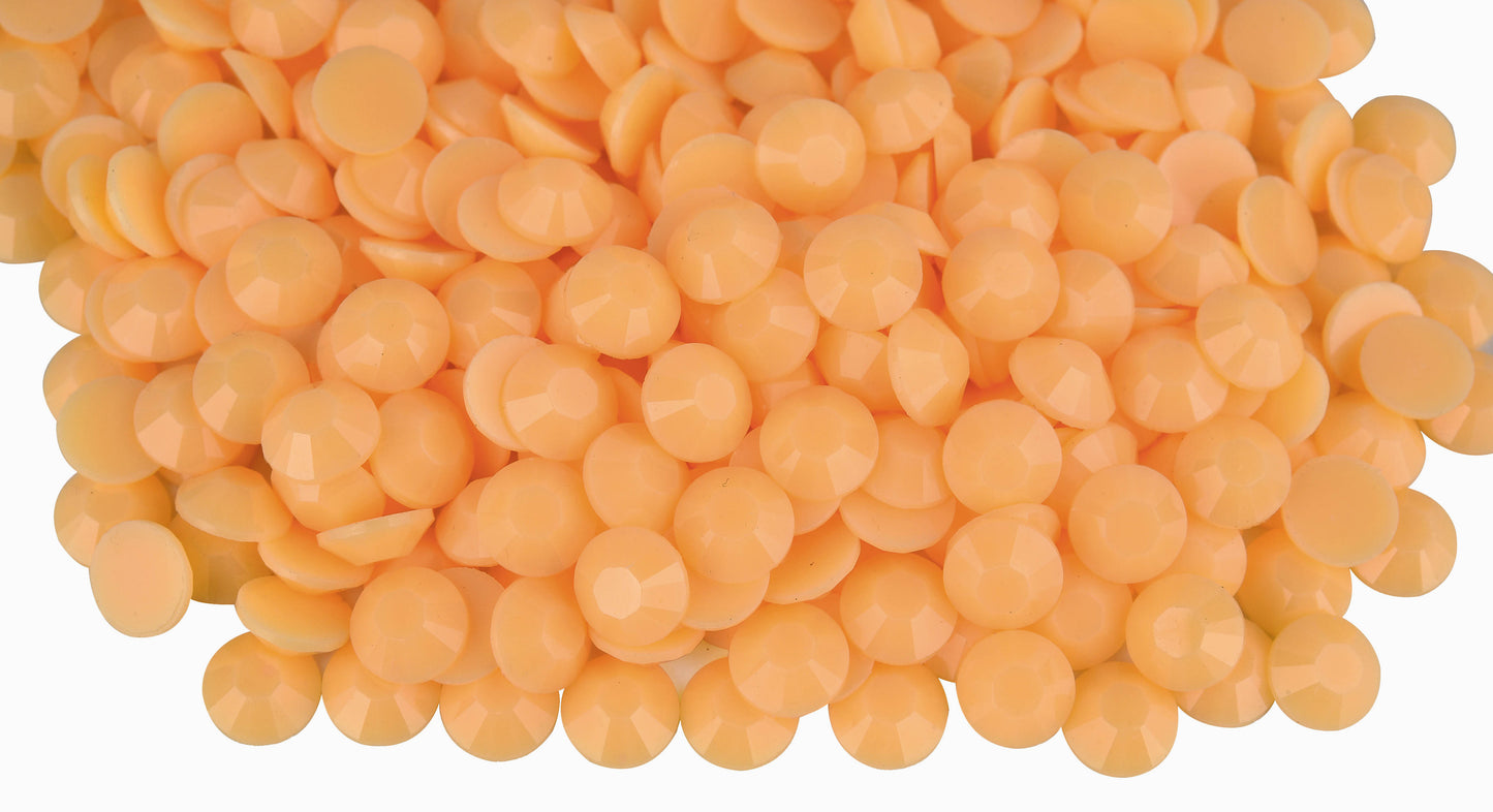 Macaroon Orange Solid Resin Rhinestones