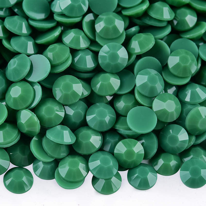 Military Green Solid Resin Rhinestones