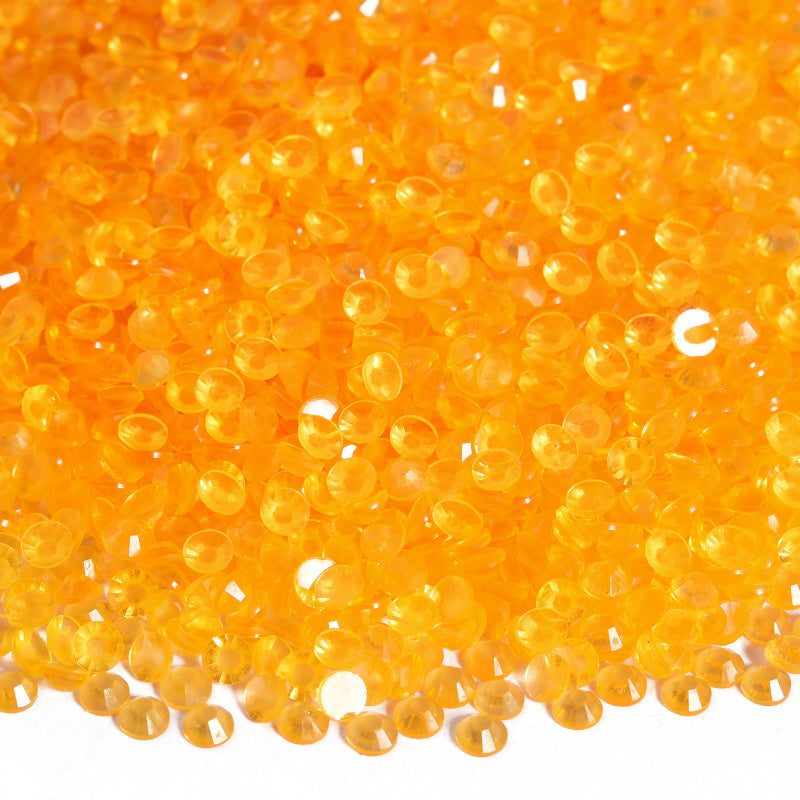 Orange Glow in the Dark Resin Rhinestone