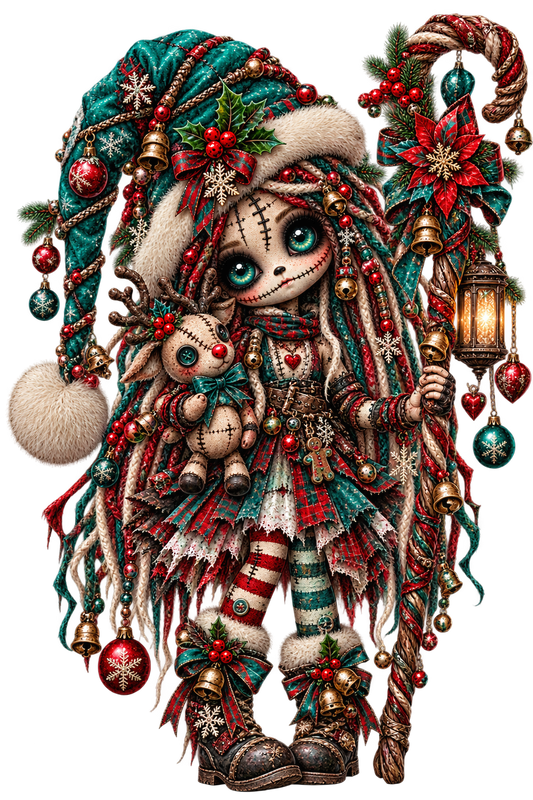 Gothic Christmas Doll UV DTF Transfer 3