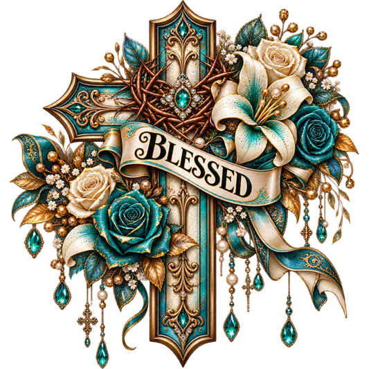 Blessed Floral Cross