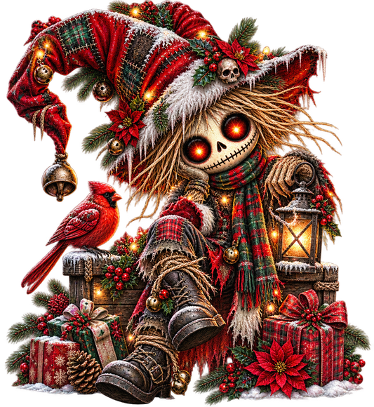 Christmas Scarecrow UV DTF Transfer