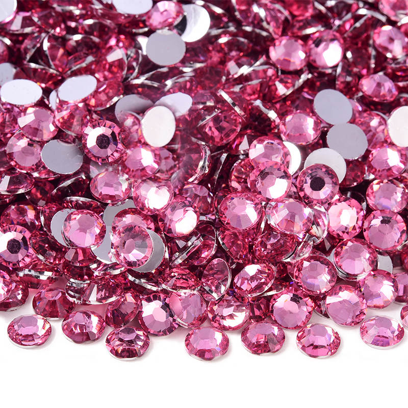 Dark Pink Resin Rhinestones