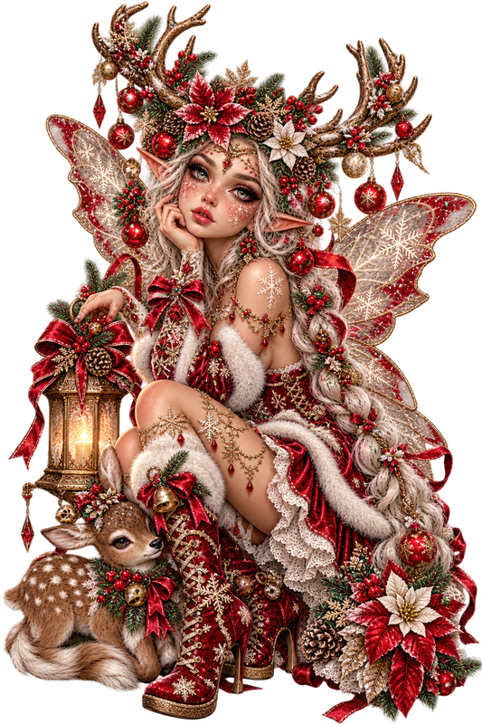 Enchanted Christmas Fairy UV DTF Transfer