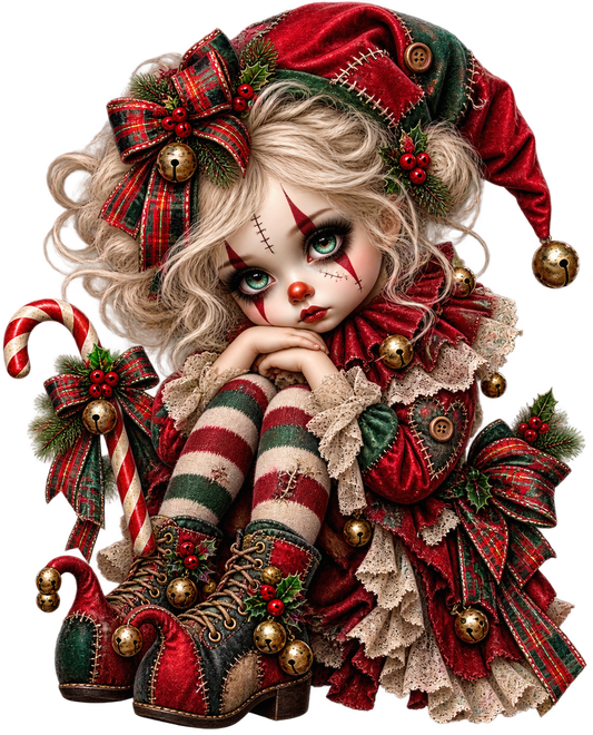 Festive Christmas Doll UV DTF Transfer