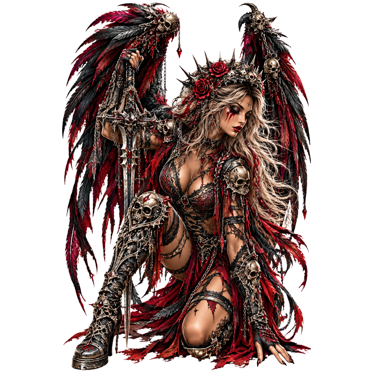 Gothic Fallen Angel Warrior
