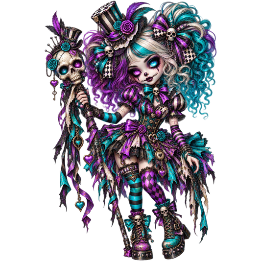 Gothic Jester Girl 4x4