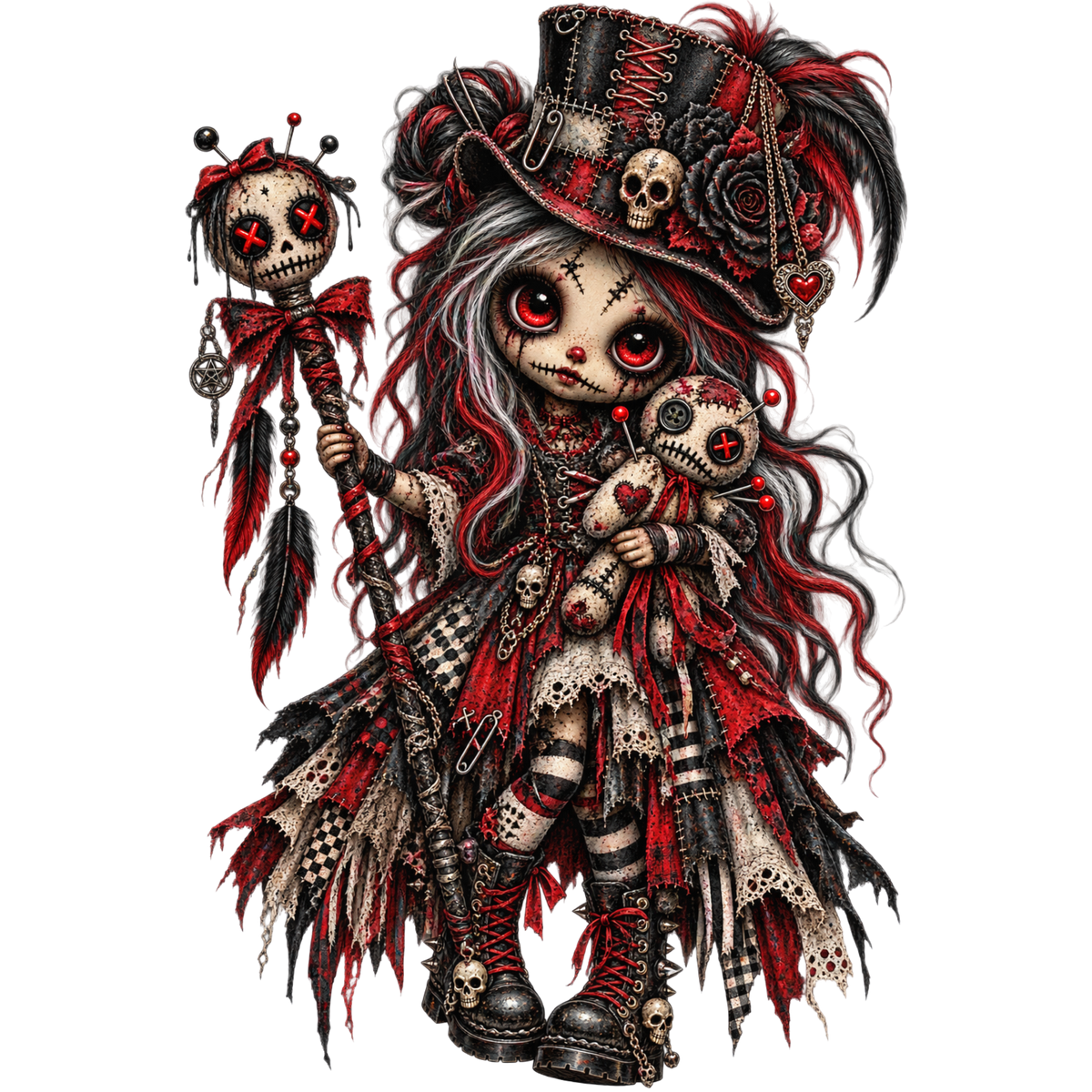 Gothic Rag Doll Girl 4x4