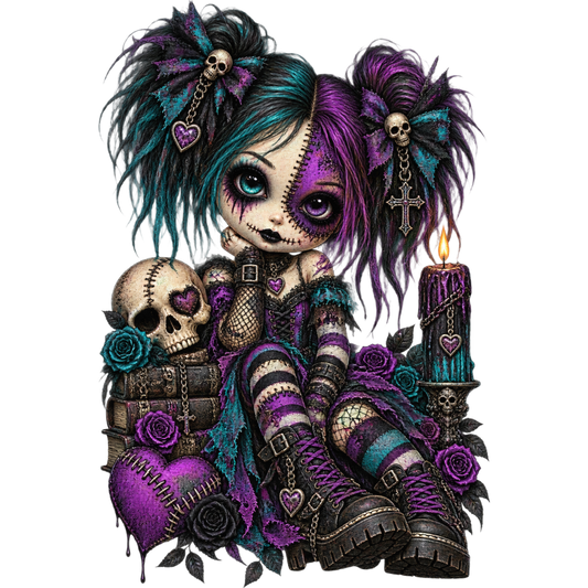 Gothic Stitch Doll Girl 4x4