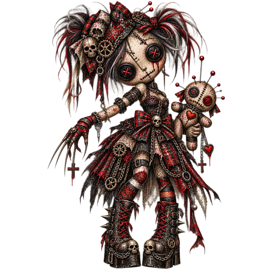 Gothic Stitched Doll 4x4
