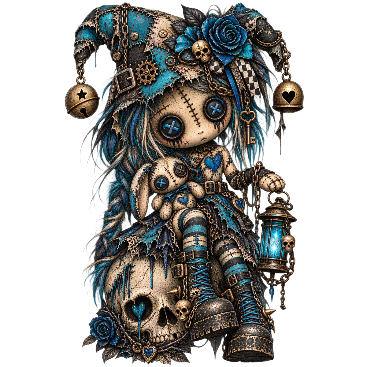 Gothic Voodoo Doll – Creepy Cute Patchwork Doll