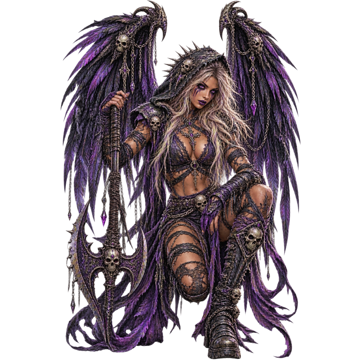 Gothic Winged Woman