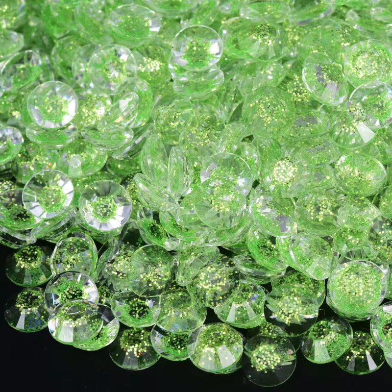 Starry Light Peridot Resin Rhinestones