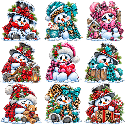 Snowmen Sad Element Sheet