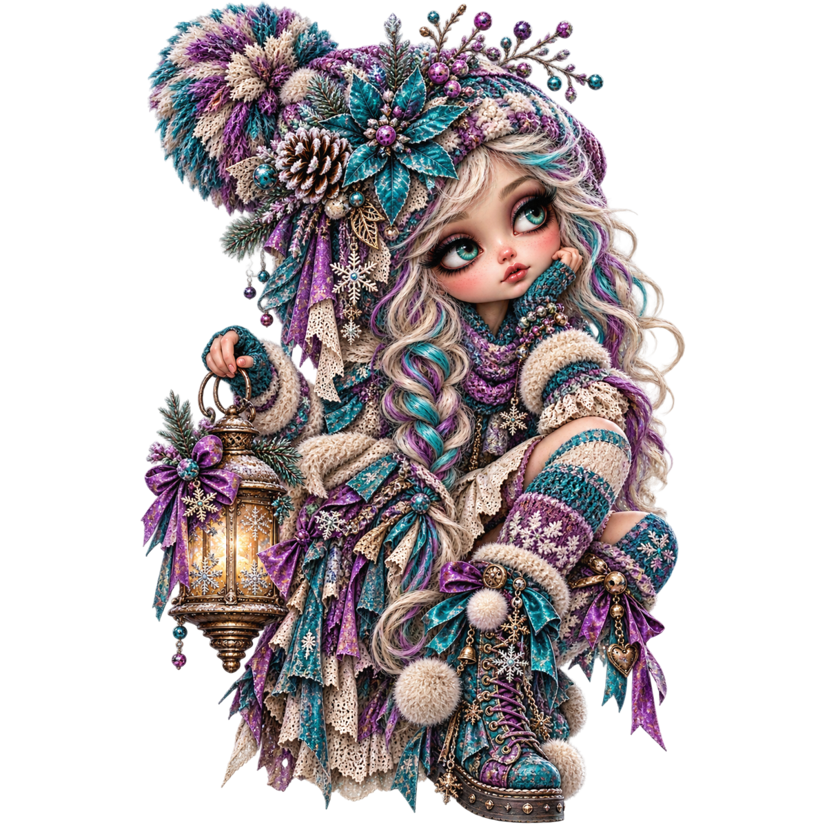Whimsical Winter Girl UVDTF
