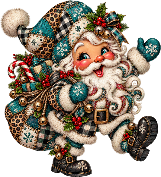 Festive Santa UV DTF Transfer