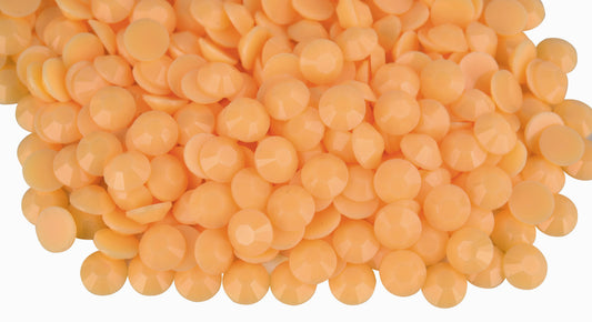 Macaroon Orange Solid Resin Rhinestones