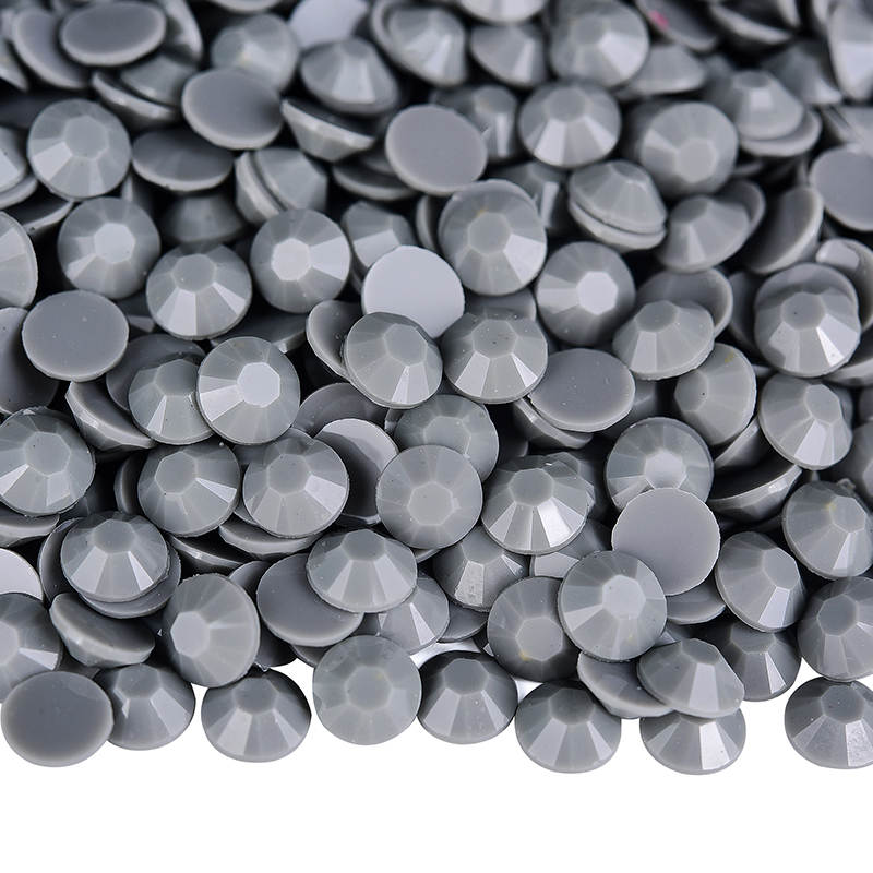 Grey Solid Resin Rhinestones