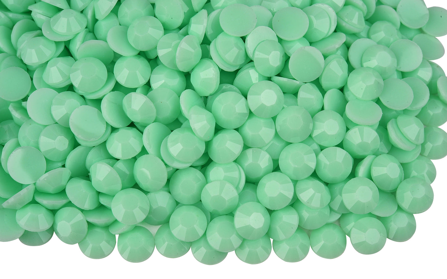 Macaroon Mint Solid Resin Rhinestones