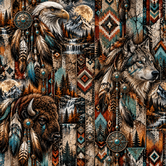 Rustic Western Wildlife Seamless Wallpaper